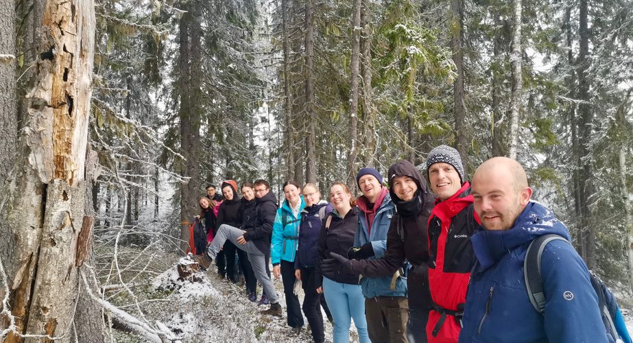 Groepsfoto wandeling natuur